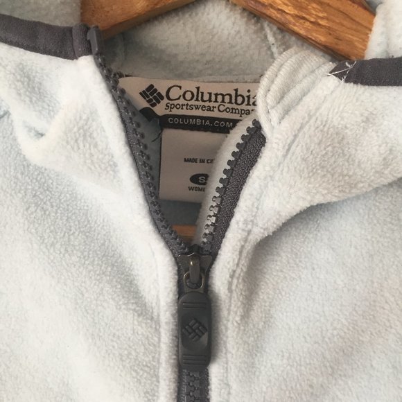 Columbia Full Zip Hooded Fleece Jacket Wmn S /Blue - Picture 4 of 12